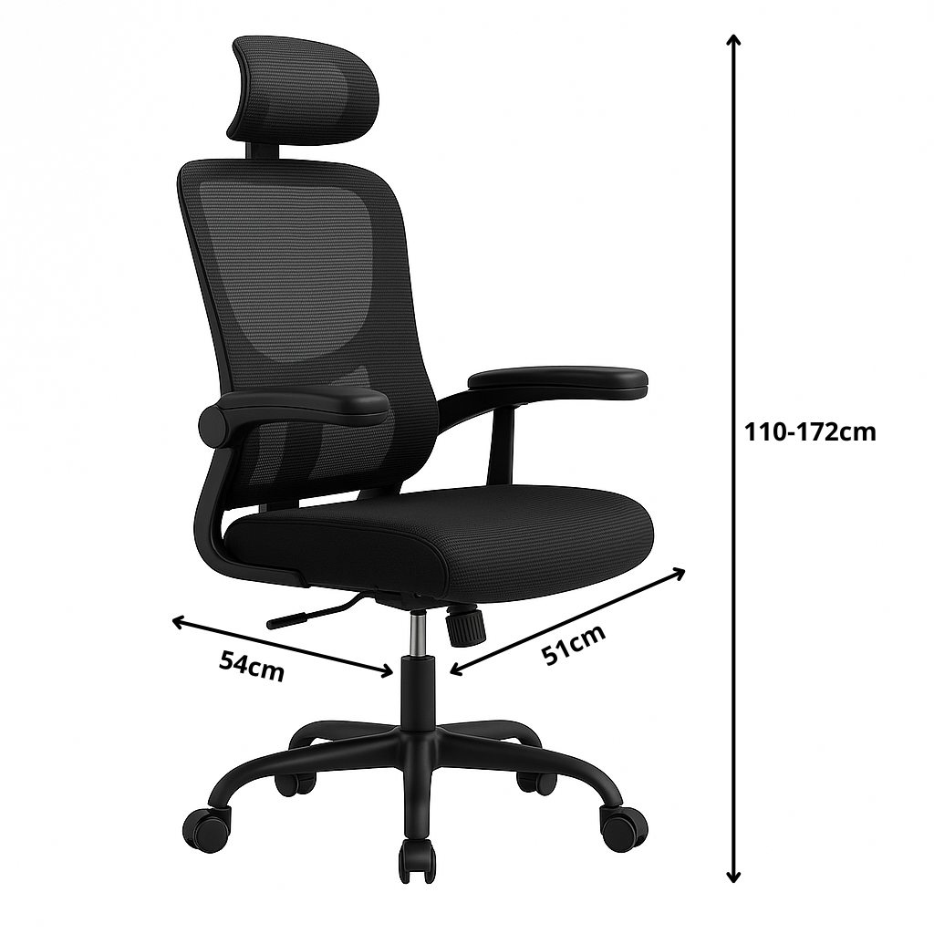 Chaise de Bureau Ergonomique avec Appui-tête
