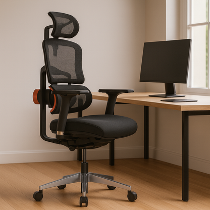 Chaise de Bureau Ergonomique avec Repose-Pieds