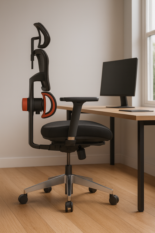 Chaise de Bureau Ergonomique avec Repose-Pieds