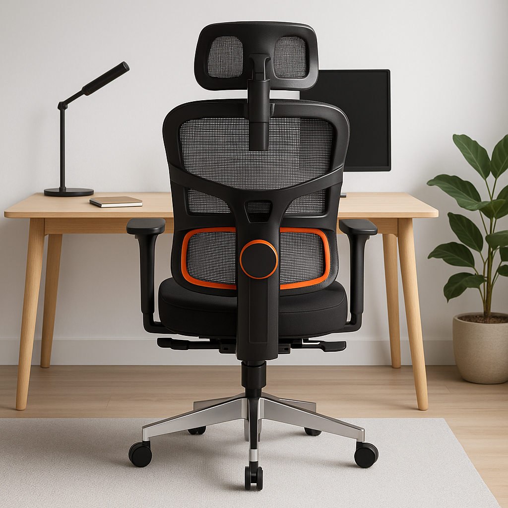 Chaise de Bureau Ergonomique avec Repose-Pieds