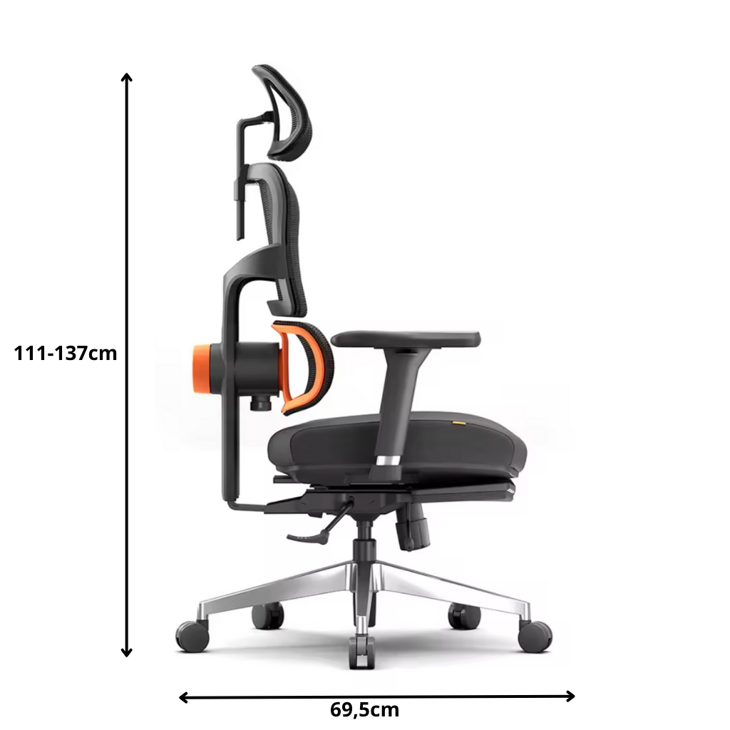 Chaise de Bureau Ergonomique avec Repose-Pieds